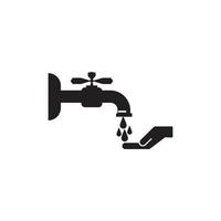 conception de vecteur d'icône de robinet d'eau