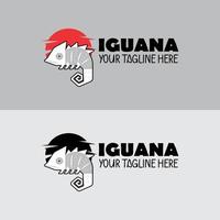 modèle de logo iguane vecteur