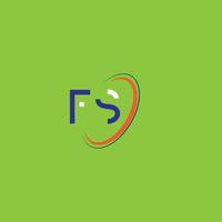 fs simple style moderne lettres initiales logo vecteur