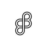 lettre de logo bb initial moderne concept de design simple et créatif vecteur