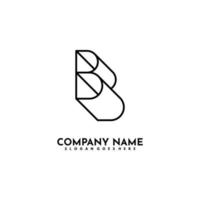 lettre de logo bb initial moderne concept de design simple et créatif vecteur