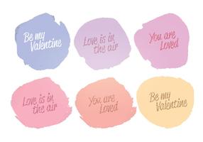 Messages d'amour Aquarelle Vector