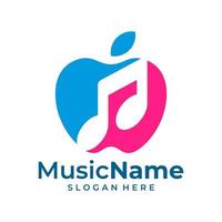 vecteur de logo de musique de pomme. modèle de conception de logo apple musique