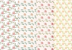 Motifs floraux en pastel pastel vecteur