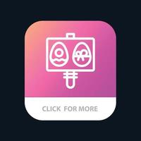 oeuf oeufs vacances de pâques bouton application mobile version ligne android et ios vecteur