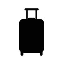 valise noire silhouette, bagages de voyage vecteur