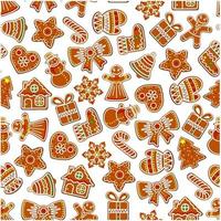 motif de biscuits sans soudure de vacances de vecteur de noël