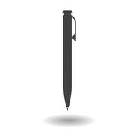 illustration de stylo réaliste noir vecteur