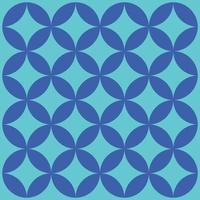 arrière-plan géométrique avec un motif de quart de cercle répétitif régulier. fond d'écran abstrait sur fond bleu vif vecteur