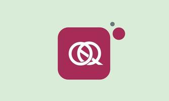 alphabet lettres initiales monogramme logo oq, qo, o et q vecteur