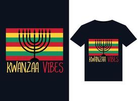 kwanzaa vibes illustrations pour la conception de t-shirts prêts à imprimer vecteur