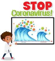 deuxième vague de coronavirus vecteur