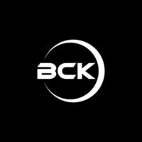 création de logo de lettre bck dans l'illustration. logo vectoriel, dessins de calligraphie pour logo, affiche, invitation, etc. vecteur