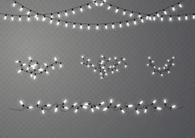 lumières de noël isolées. guirlande lumineuse de noël.pour le nouvel an et noël. effet lumineux. illustration vectorielle. vecteur
