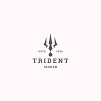 modèle de conception d'icône de logo trident vecteur