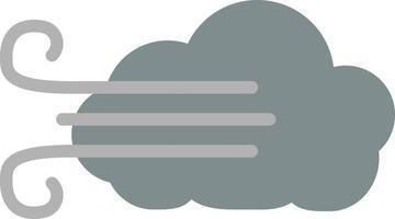nuage venteux gris, illustration, sur fond blanc. vecteur