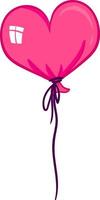 ballon rose, illustration, vecteur sur fond blanc