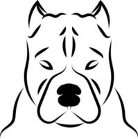 American Pit Bull Terrier, illustration, vecteur sur fond blanc.