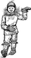 esquimau, illustration vintage. vecteur