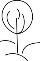 arbre d'été, icône illustration, vecteur sur fond blanc