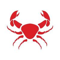 conception de modèle de logo abstrait de crabe ou de fruits de mer pour les entreprises, les restaurants et les magasins. vecteur