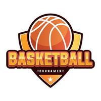 création de logo pour le sport de basket-ball vecteur