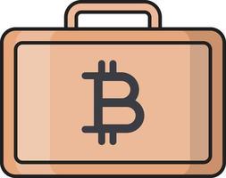 illustration vectorielle de sac bitcoin sur fond.symboles de qualité premium.icônes vectorielles pour le concept et la conception graphique. vecteur