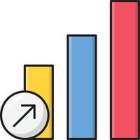 illustration vectorielle de courbe de croissance sur fond. symboles de qualité premium. icônes vectorielles pour le concept et la conception graphique. vecteur