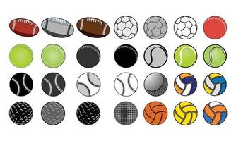 conception d'illustrations svg de football de tous les sports. vecteur