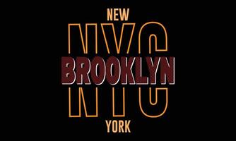 illustration de conception de t-shirt new york brooklyn et design coloré vecteur