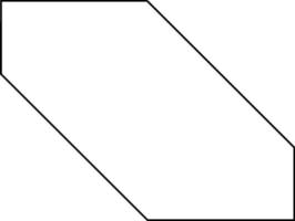 tangram hexagonal irrégulier, illustration vintage. vecteur