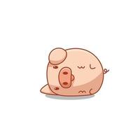 vecteur mignon de dessin animé de cochon