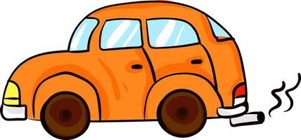 voiture orange, illustration, vecteur sur fond blanc