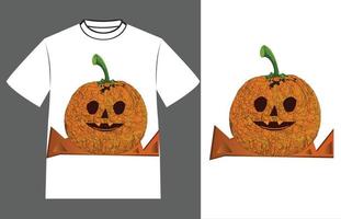 conception de t-shirt halloween citrouille vecteur