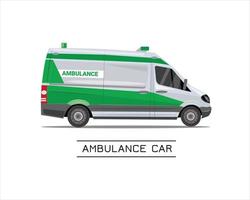 vecteur d'urgence ambulance, isolé. urgence de véhicule de voiture d'ambulance avec vecteur isolé rapide