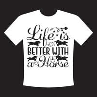conception de t-shirt svg cheval vecteur