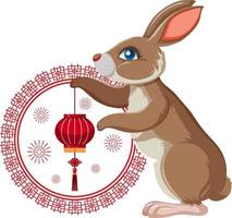 symbole du lapin du nouvel an lunaire chinois 2023 vecteur