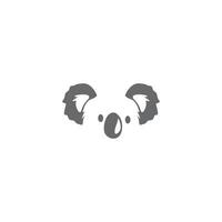 illustration de conception icône logo koala vecteur