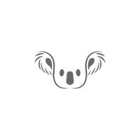 illustration de conception icône logo koala vecteur