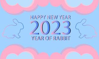 2023 année du lapin vecteur d'illustration du zodiaque chinois