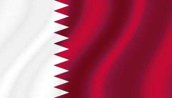 drapeau ondulé du qatar. vecteur