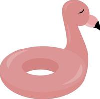 Flamingo lifebouy , illustration, vecteur sur fond blanc