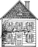 illustration vintage de la maison. vecteur