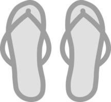 sandales grises, illustration, sur fond blanc. vecteur