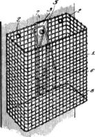 illustration vintage de boîte aux lettres de cage. vecteur