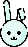 lapin blanc, illustration, vecteur sur fond blanc.