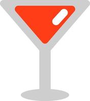 cocktail alcoolisé rouge, illustration, vecteur, sur fond blanc. vecteur