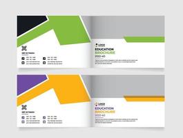 modèle de conception de couverture de brochure d'éducation en a4. brochure, rapport annuel, magazine, affiche, présentation d'entreprise, portfolio, dépliant, bannière vecteur