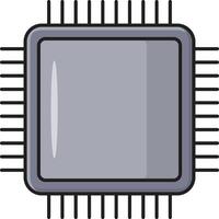 illustration vectorielle de puce cpu sur fond.symboles de qualité premium.icônes vectorielles pour le concept et la conception graphique. vecteur