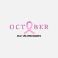 image vectorielle du mois de sensibilisation au cancer du sein bannière octobre vecteur